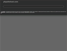 Tablet Screenshot of phpsitehost.com